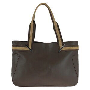 Gucci Leather Bag Sherry Shoulder Beige Tan Brown Line Tote
